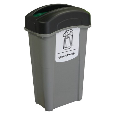 Eco Nexus&reg; 85 General Waste Bin & Express Delivery 85 Litre Indoor General Waste Container with Black Open Top Aperture