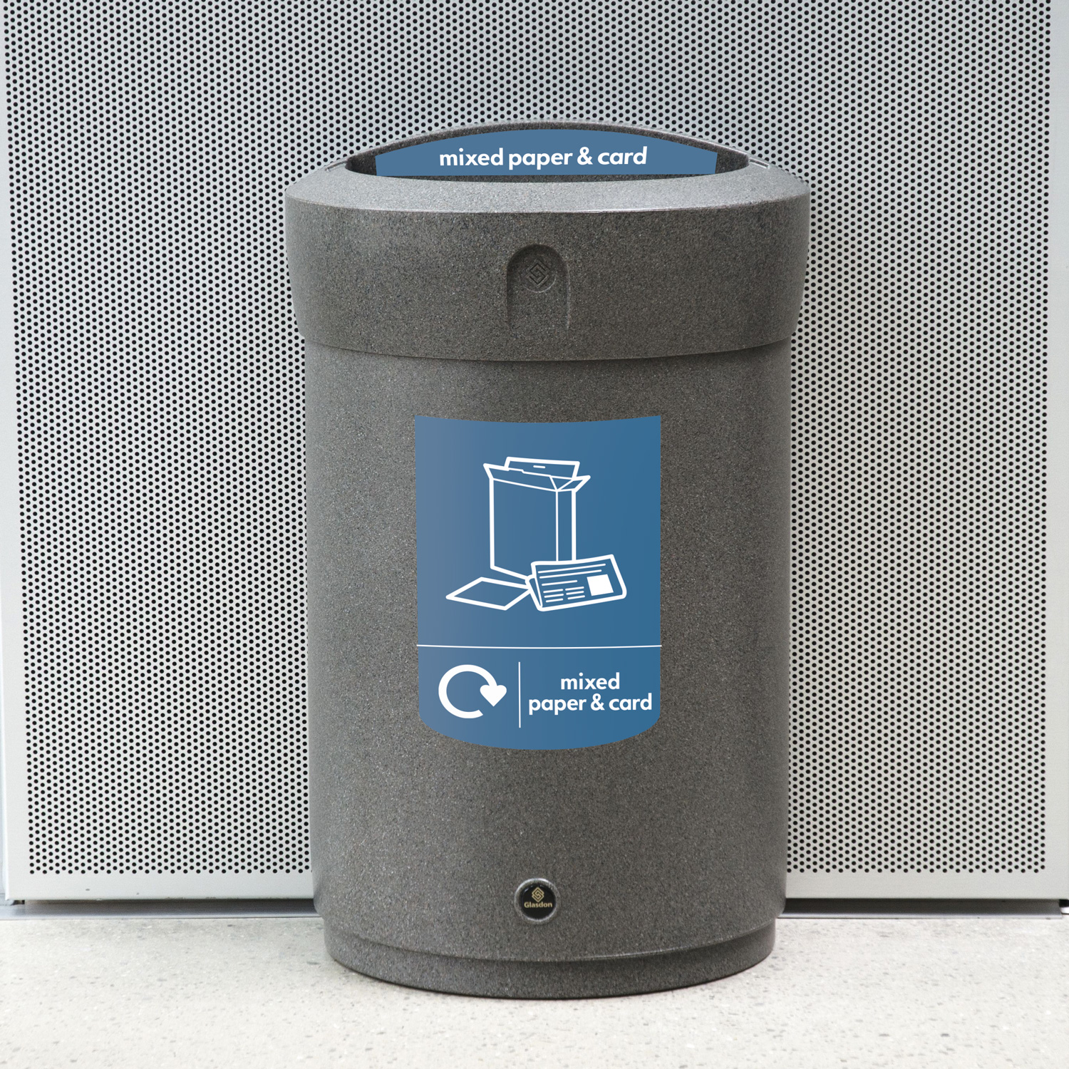 Envoy&trade; Mixed Paper & Card Recycling Bin - 110 Ltr