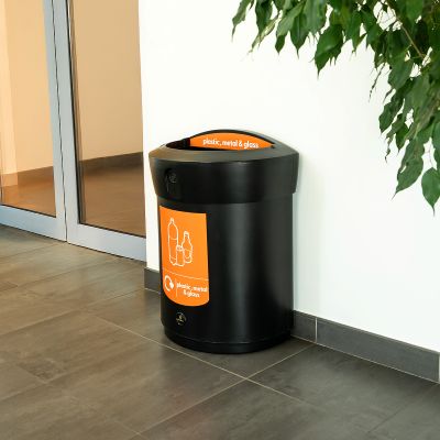 Envoy&trade; Plastic, Metal & Glass Recycling Bin  - 90 Ltr