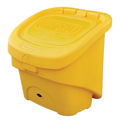 Nestor&trade; 90 Grit Salt Bin & Express Delivery 90 Litre Yellow Grit & Salt Bin with Grit/Salt Lid