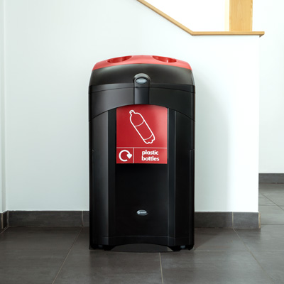 Nexus&reg; 100 Plastic Bottle Recycling Bin - Black