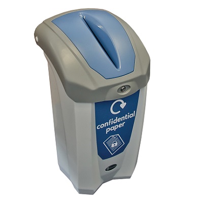 Nexus&reg; 30 Confidential Paper Indoor Recycling Bin & Express Delivery Secure Lockable Paper Bin &ndash; 30 Litres with Slot Aperture