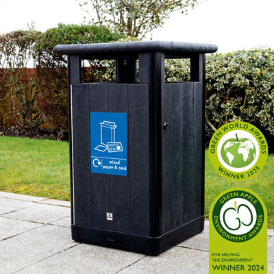 Origin&reg; Horizon 110 Mixed Paper & Card Recycling Bin Made from Recycled Materials