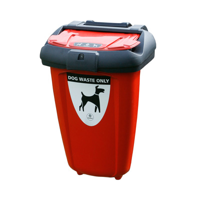 Retriever 50&trade; Red Dog Waste Bin & Express Delivery