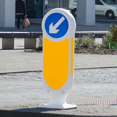 Rebound Signmaster&trade; Ultra Bollard Compliant to Passive Safety Standard: BS EN 12767:2019