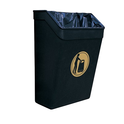 Trimline 25&trade; Litre Open Top Litter Bin & Express Delivery Wall Mounted with Moulded Plastic Liner