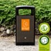 Origin&reg; Curve 110 Plastic, Metal & Glass Recycling Bin