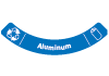 Blue Aluminum Decal