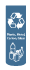 Small Plastic, Metal, Cartons and Glass Decal