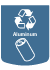 Large Blue Aluminium Decal