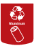 Large Red Aluminium Decal