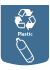 Large Blue Plastic Decal