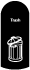Trash Front Door Decal