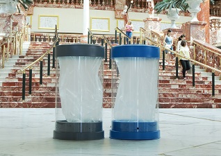 C-Thru 50G Transparent trash Recycling Receptacles