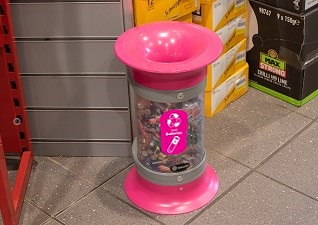 C-Thru 5q Battery Recycling Bin