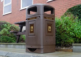 Glasdon Jubilee 29G Brown External Trash Receptacle