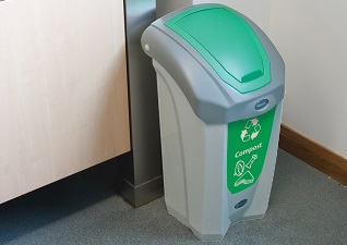 Nexus® 8 Gallon Food Waste Bin in staff room kitchen