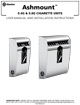 Ashmount&trade; Cigarette Unit User manual and installation instructions