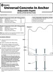 Universal Concrete-In Anchor (Adjustable Depth) Installation Instructions