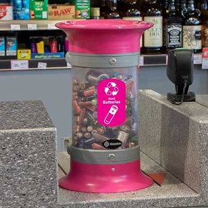 C-Thru™ 5Q Battery Recycle Bin
