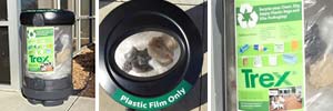 The Trex transformation - Plastic film one day, outdoor furniture the next