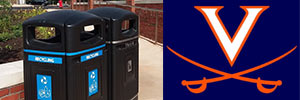 It&rsquo;s a Home Run for recycling at UVA, with the Glasdon Jubilee&trade; 29G Trash Can