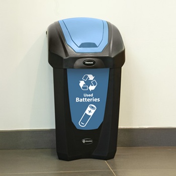 nexus 30 black paper recycling bin frontal view