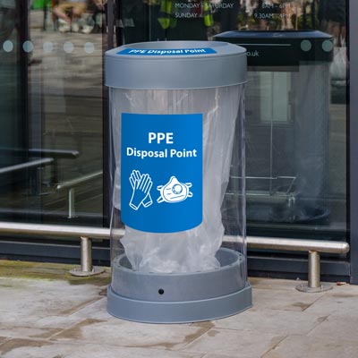 C-Thru&trade; 50 Gallon Waste & Recycling Containers