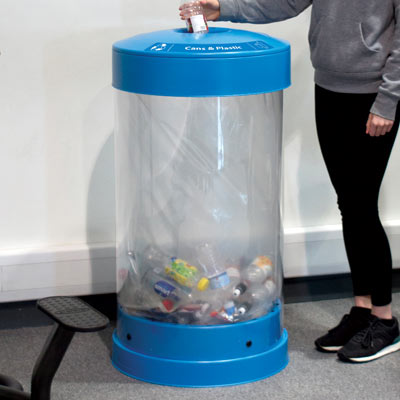 C-Thru&trade; 50 Gallon Waste & Recycling Containers