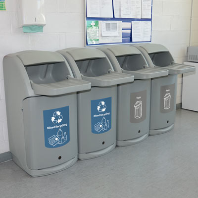 Nexus&reg; 36G Trash & Recycle Containers - 36 Gallon