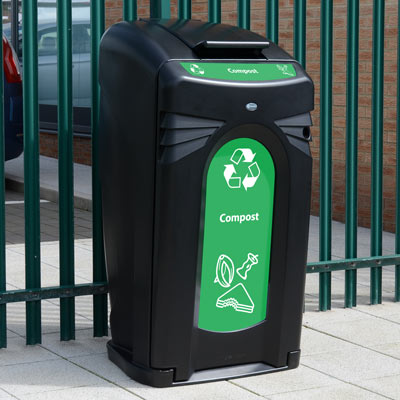 Nexus&reg; City 64 Gallon Trash Can and Recycling Bin Range