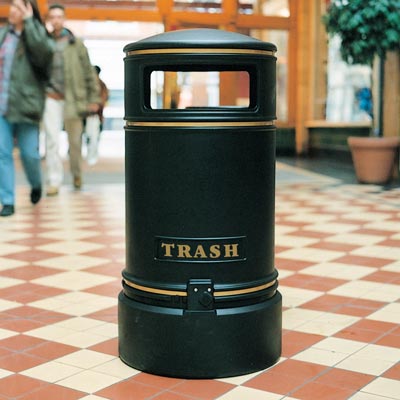 Topsy Jubilee&trade; 29 Gallon Trash Can External Trash Receptacle Ideal for Areas of High Footfall