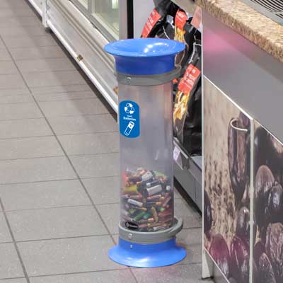 C-Thru&trade; 10Q Battery Recycle Bin