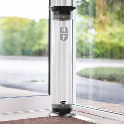 C-Thru&trade; 15Q CFL & Fluorescent Lamp Collection Tube Black Open Aperture with Black CFL Decal