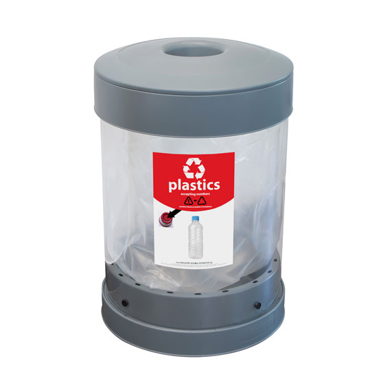 C-Thru&trade; 36G Plastic Recycling Bin & Express Delivery