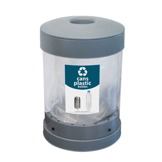 C-Thru&trade; 36G Can & Plastic Recycling Bin with Express Shipping