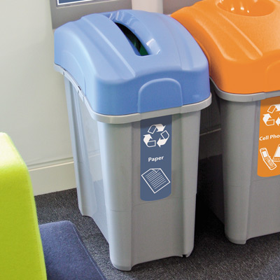 Eco Nexus&reg; 16G Trash & Recycle Containers - 16 Gallon