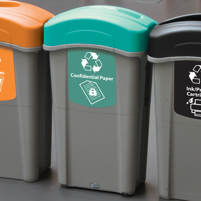 Eco Nexus&reg; 23G Trash & Recycle Containers - 23 Gallon