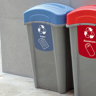 Eco Nexus&reg; 23G Trash & Recycle Containers - 23 Gallon