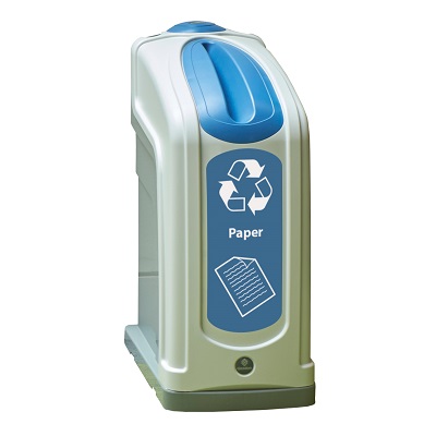 Nexus&reg; 13G Paper Recycling Bin with Express Shipping Slim 13-Gallon Capacity with Decal & Slot Aperture