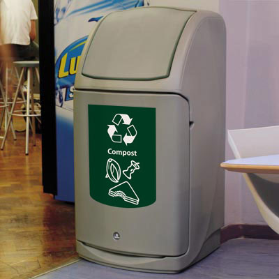 Nexus&reg; 36G Trash & Recycle Containers - 36 Gallon