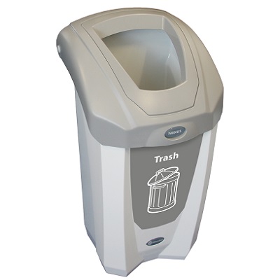 Nexus&reg; 8G Trash Recycling Bin with Express Shipping Small 8-Gallon General Trash Bin - Contact-Free Open Aperture