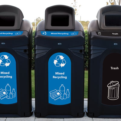 Nexus&reg; City 64 Gallon Trash Can and Recycling Bin Range