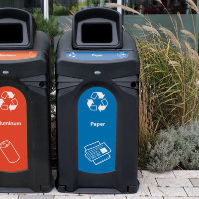 Nexus&reg; City 64 Gallon Trash Can and Recycling Bin Range