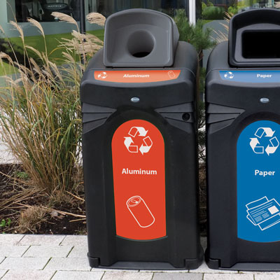 Nexus&reg; City 64 Gallon Trash Can and Recycling Bin Range