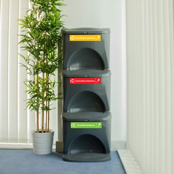 Nexus&trade; Stack Trio Recycling Bin
