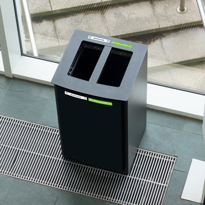 Nexus&reg; Style 24G Duo Recycling Station Capacity of 2 x 12 Gallons